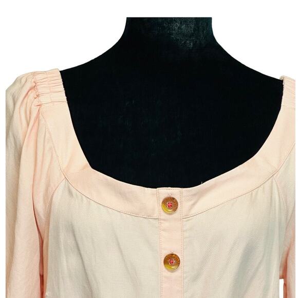 NWT Maeve by Anthropologie Peach off-the-shoulder blouse Size 6 - Picture 3 of 12